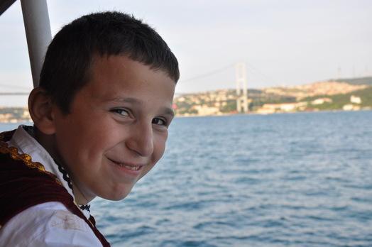 Orphans take tour on the Bosporus on their last day in İstanbul