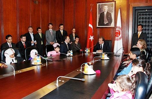 Turkish Parliament Speaker Şahin welcomes the orphans
