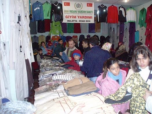 Needy families receive clothes