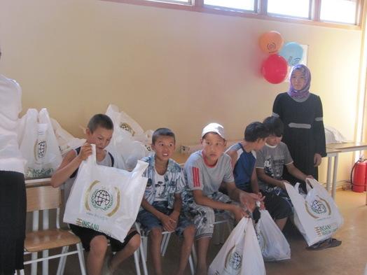 Kyrgyz orphans clothed