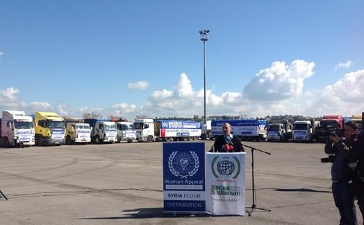 Largest amount of aid sent to Syria at once: 1000 tons of flour
