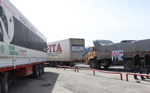 22 aid trucks sent to Syria from Kilis