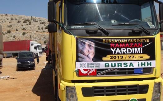 Bursa İHH 2 Tır Ramazan yardımını Suriye halkına ulaştırdı