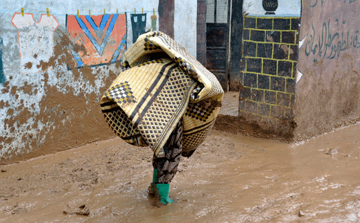Babussalam refugee camp under water