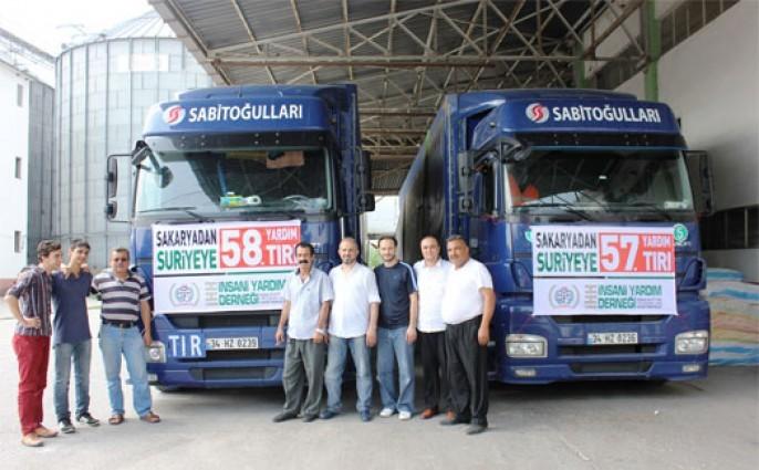 Sakarya’dan Suriye'ye 3 yardım TIR'ı daha