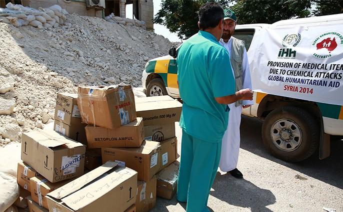 Medical aid in Syria after chemical attacks