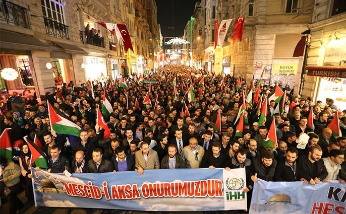 İHH’dan Mescid-i Aksa yürüyüşü