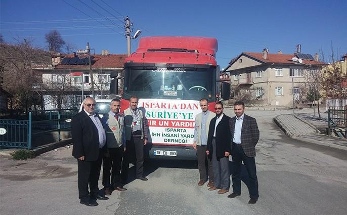 Isparta’dan Suriye'deki savaş mağdurlarına yardım
