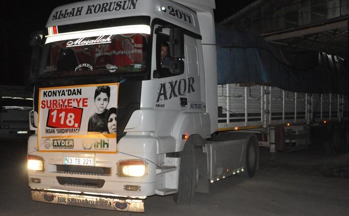 Konya’dan Suriye’ye 118. Yardım TIR’ı