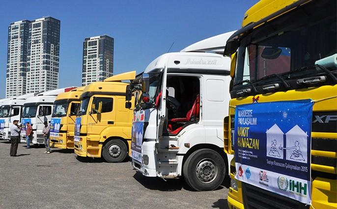 IHH sends 20 aid trucks to Syria