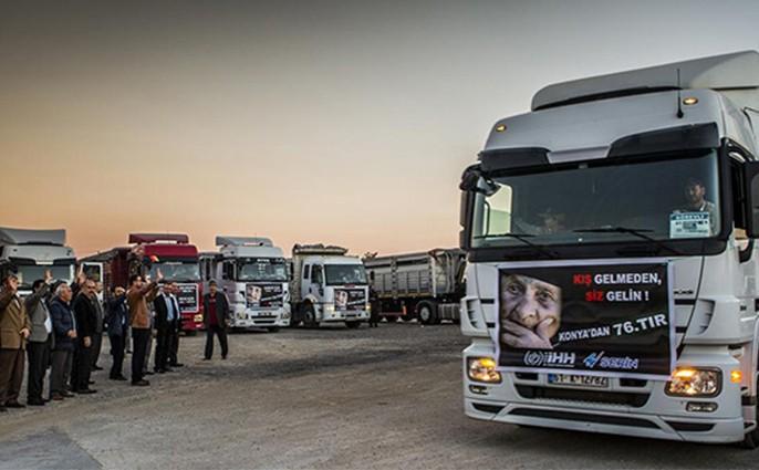 Konya ve Bursa’dan Suriye’deki Türkmenlere TIR dolusu yardımlar