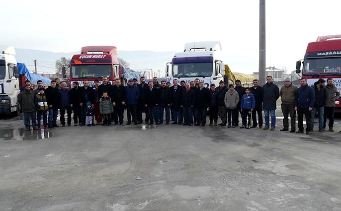 Bolu'dan Suriyeli Türkmenlere 6 yardım TIR'ı