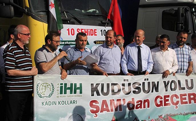 Bursa’dan Suriye'ye Mavi Marmara şehitleri adına 10 TIR yardım