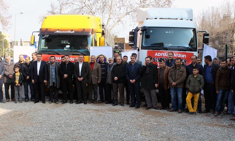 Adıyaman'dan, Suriye'ye 2 TIR yardım daha