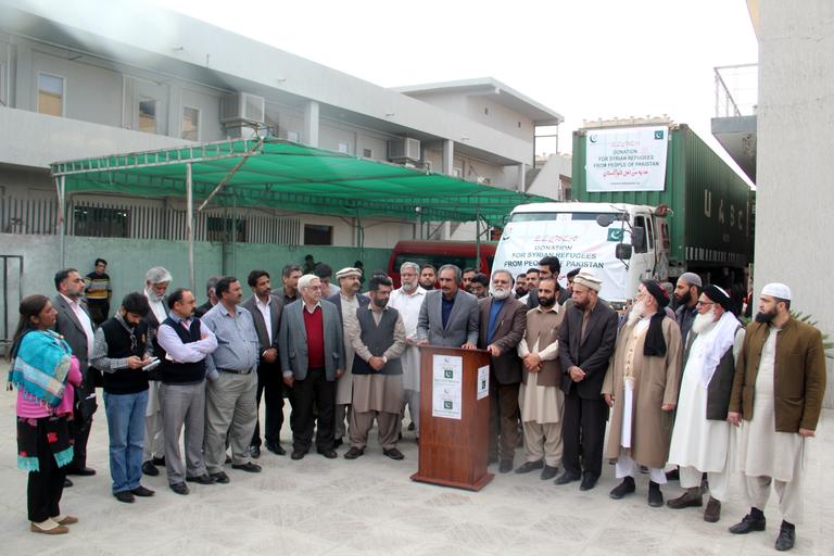 10 Aid Containers Shipped from Pakistan to Syria