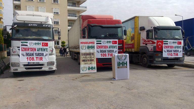 Terörden arındırılan bölgelere 14 TIR yardım