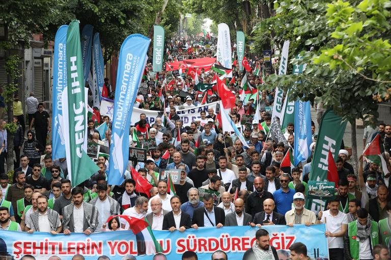 March on the Mavi Marmara's 13th anniversary