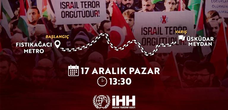 Üsküdar’da Filistin’e destek için yürüyüş düzenlenecek
