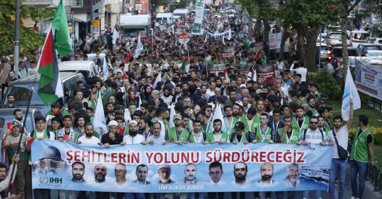 Thousands marched on the 12th anniversary of the Mavi Marmara attack