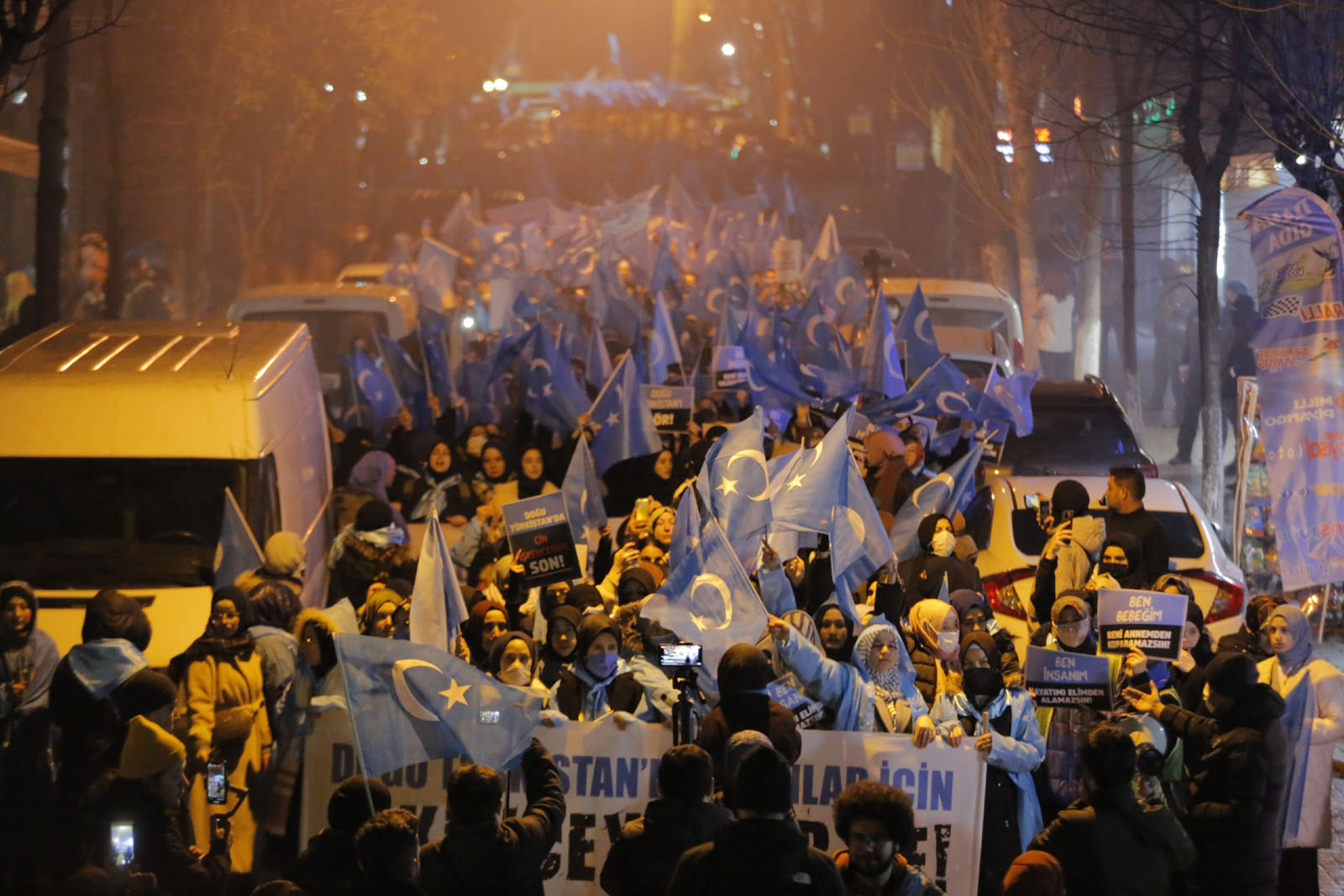 Women marched for East Turkistan