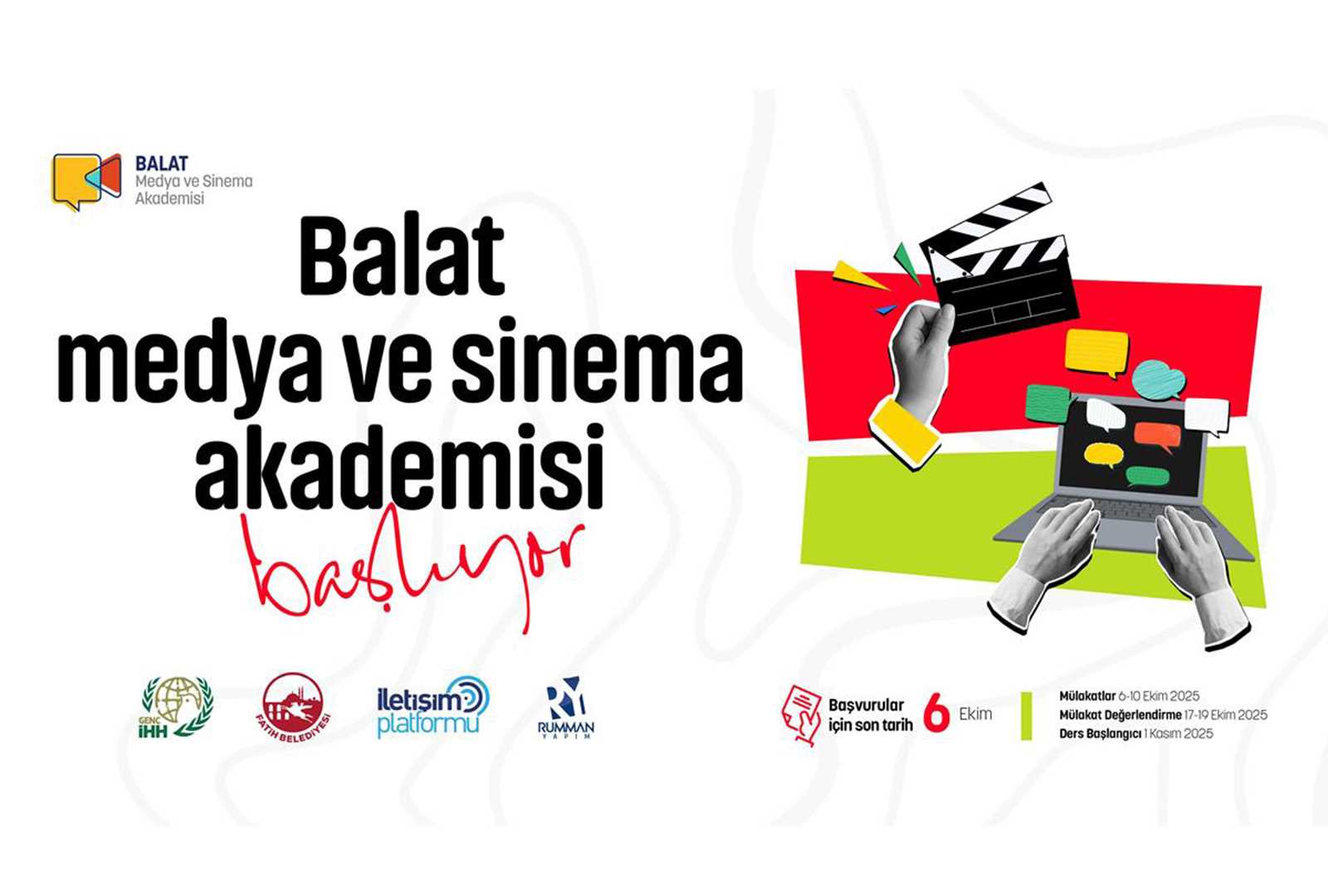 Balat Medya ve Sinema Akademisi’nin 3. dönem başvuruları başladı